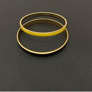 J. Crew Yellow, black and Gold Bangles  Duo